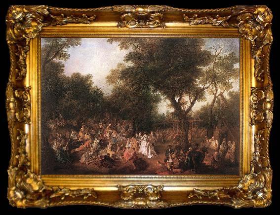 framed  Nicolas Lancret Fete in a Wood, ta009-2
